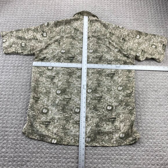 Vintage Columbia Sportswear Company Shirt Men M Brown Green Rayon Button Up Polo - Picture 6 of 8